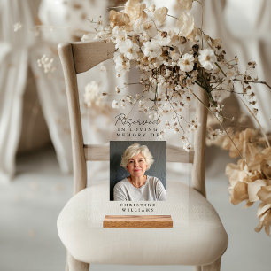 Reserved Seat, Photo, Wedding, Memorial Elegant, Acrylic Sign