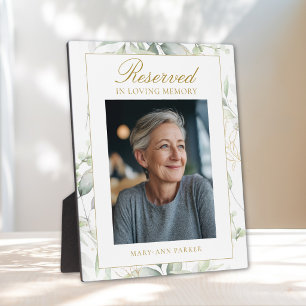 Reserved Seat Photo Wedding Memorial Eucalyptus Plaque