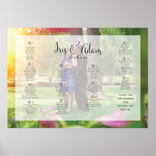 RESERVED Seating Chart for Iris+Adam (28" x 20")