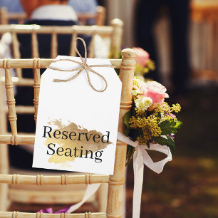 Reserved Seating Golden Wedding Large Tag