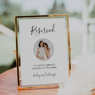 Reserved Seating In Loving Memory Sign, Minimalist Pedestal Sign