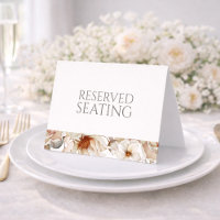 Reserved Seating Wedding Table Sign