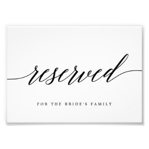 Reserved Sign EDITABLE COLOR and SIZE MSC