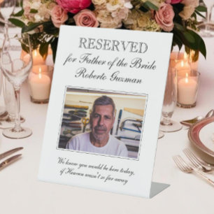 Reserved Sign for Father of the Bride Memorial