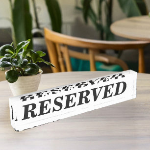 Reserved Sign for Restaurant Table Nameplate