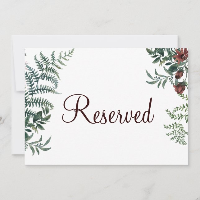 Reserved Sign Invitation (Front)