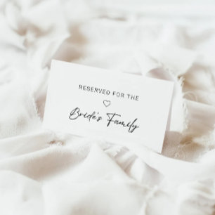 Reserved Sign, Modern Reserved Sign Enclosure Card