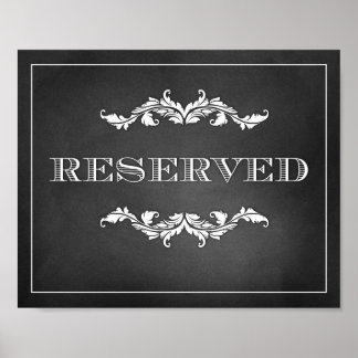 Reserved Sign Wedding or Party 8x10