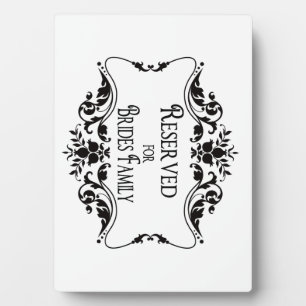 Reserved Table Signs Plaque
