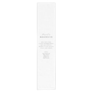 Reserved Wedding Memorial Seat Sign Short Table Runner