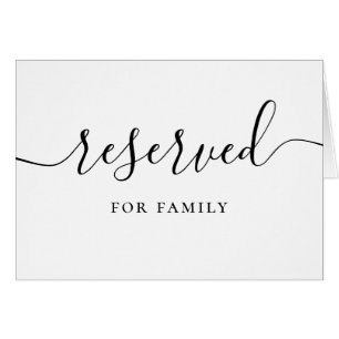 Reserved Wedding Sign Modern Script Typography
