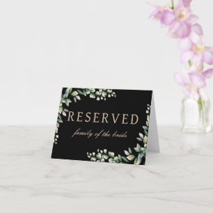 Reserved wedding table sign mother of the bride card