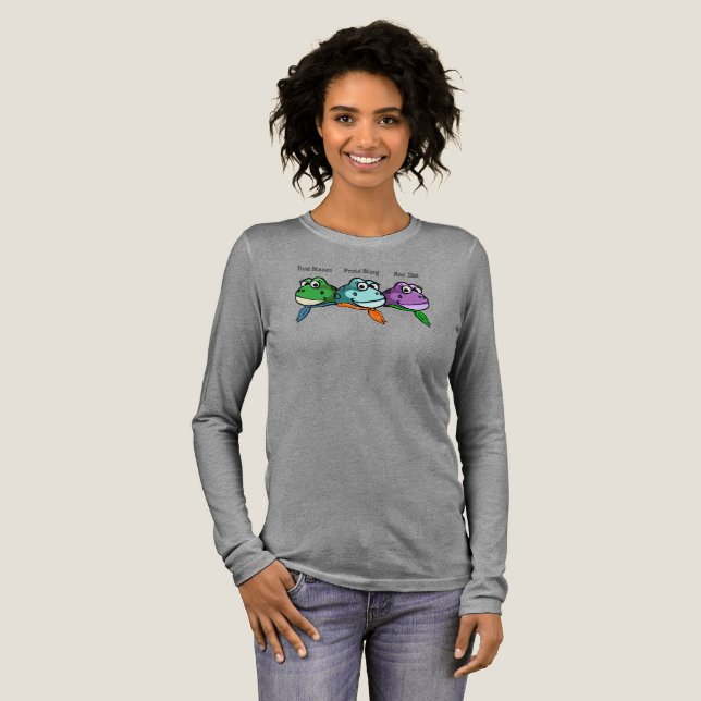 Resi, Prote & Ree Frogs Together Strong Tri-Blend Shirt (Full Front)