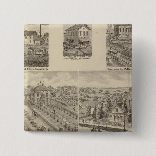 Residence and mill of L & J Keller 15 Cm Square Badge