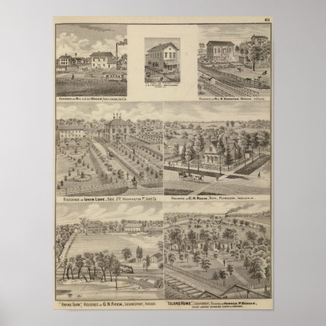 Residence and mill of L & J Keller Poster (Front)