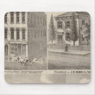 Residence and mill of Samuel Cade, Wabash Tp Mouse Pad