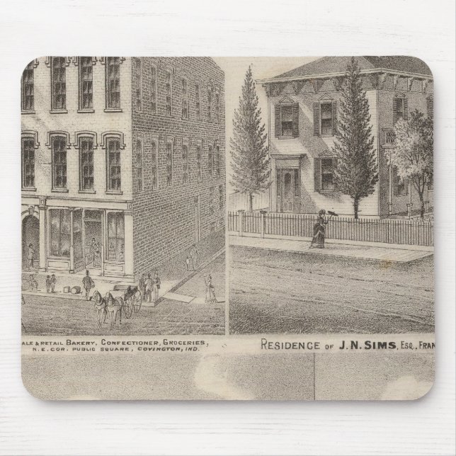 Residence and mill of Samuel Cade, Wabash Tp Mouse Pad (Front)
