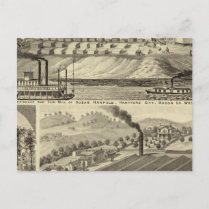 Residence and saw mill of Susan Harpold Postcard