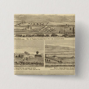 Residence and store of William M Roberts 15 Cm Square Badge