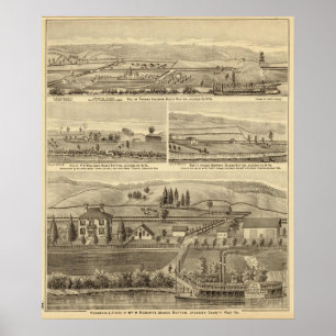 Residence and store of William M Roberts Poster