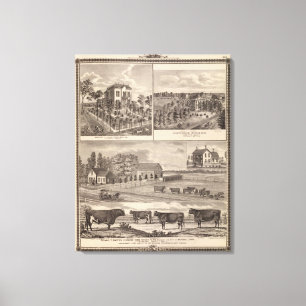 Residence and Western College in Marshalltown Canvas Print