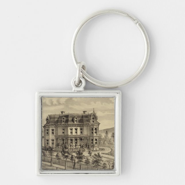 Residence of AM Brown Key Ring (Front)