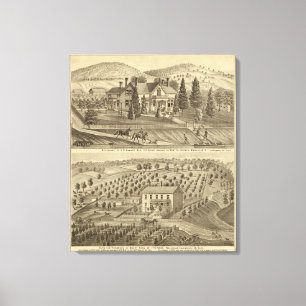 Residence of AP Howard Hancock Canvas Print
