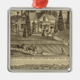 Residence of AP Howard Hancock Metal Tree Decoration