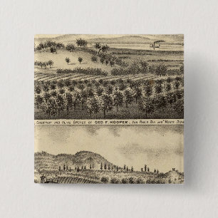 Residence of Geo F Hooper 15 Cm Square Badge