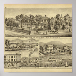 Residence of John A Warden Sewickley Poster
