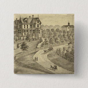 Residence of John Biggert, Idlewood Station 15 Cm Square Badge