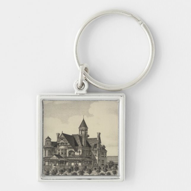 Residence of John D Knox, Topeka, Kansas Key Ring (Front)