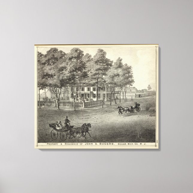Residence of John S Rogers in Manasquan, NJ Canvas Print (Front)