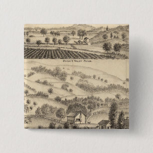 Residence of Joseph Alexander, Mendocino 15 Cm Square Badge