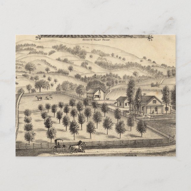 Residence of Joseph Alexander, Mendocino Postcard (Front)