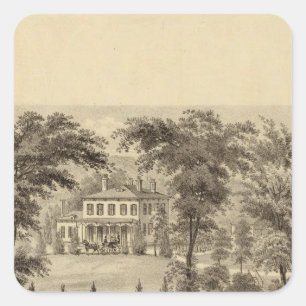 Residence of Marshall McDonald Square Sticker