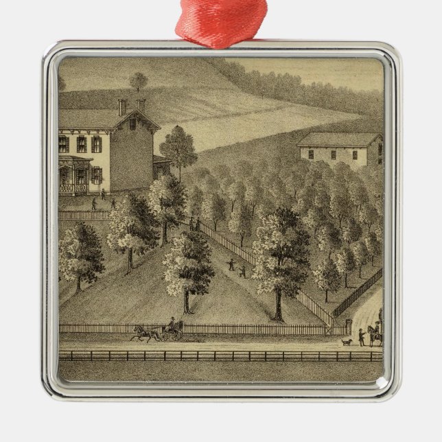 Residence of William Schrader Metal Tree Decoration (Front)