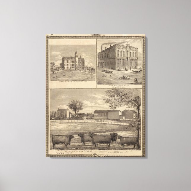 Residence, West Liberty College Canvas Print (Front)