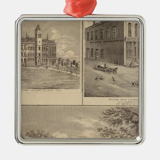 Residence, West Liberty College Metal Tree Decoration (Front)