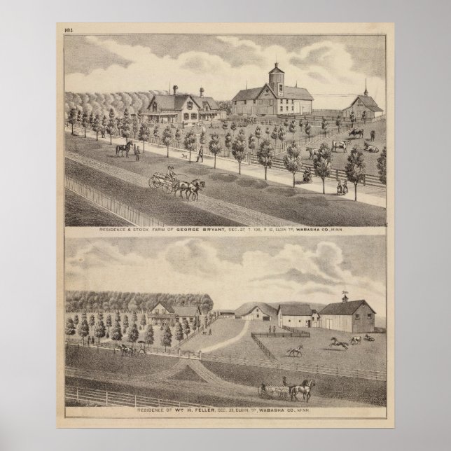 Residences and Farm, Minnesota Poster (Front)