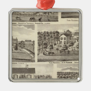 Residences and farm residences in Putnam Co 2 Metal Tree Decoration
