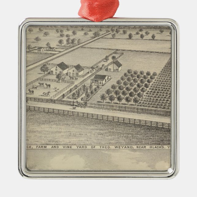 Residences, Black's Station Metal Tree Decoration (Front)
