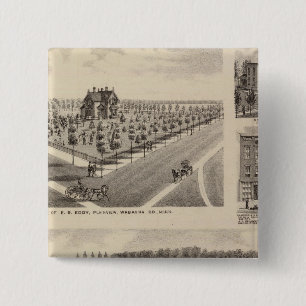 Residences, Farm, Minnesota 15 Cm Square Badge