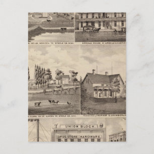 Residences, Farms and Businesses, Minnesota Postcard