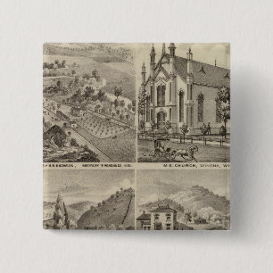 Residences, Farms, Brewery and Stable, Minnesota 15 Cm Square Badge