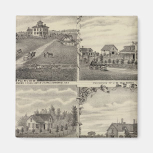 Residences, Farms, Mill in Litchfield, Minnesota Magnet