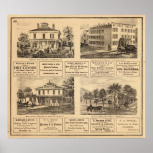 Residences, hotels, Titusville, Franklin Poster
