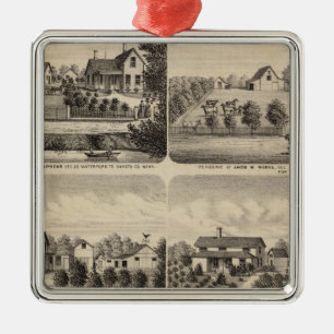 Residences, Minnesota 2 Metal Tree Decoration