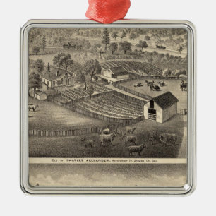 Residences of Charles Alexander Metal Tree Decoration