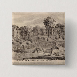 Residences of DB Murrow and Geo Crawford 15 Cm Square Badge